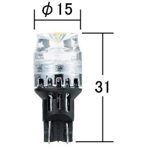 小糸製作所（KOITO）　バックランプ用ポラーグＬＥＤ　１６２ＧＳ　ＬＥＤ　２３０Ｌｍホワイト　【品番：P2866W】