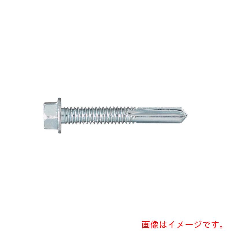 コクブ（Kokubu） ニューポイントドリルねじ 六角座付尖んがり５（厚鋼用） ５．５×３８ 所せまいねじ山 鉄 三価ユニクロ （５００本入） 【品番：H5-5538】