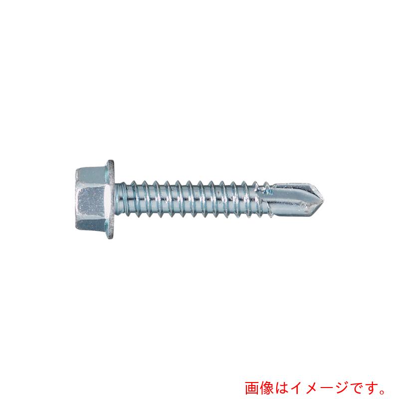 コクブ（Kokubu）　ニューポイントドリルねじ　六角座付　６（６．３）×７５　鉄　三価ユニクロ　（２００本入）　【品番：H-6075】