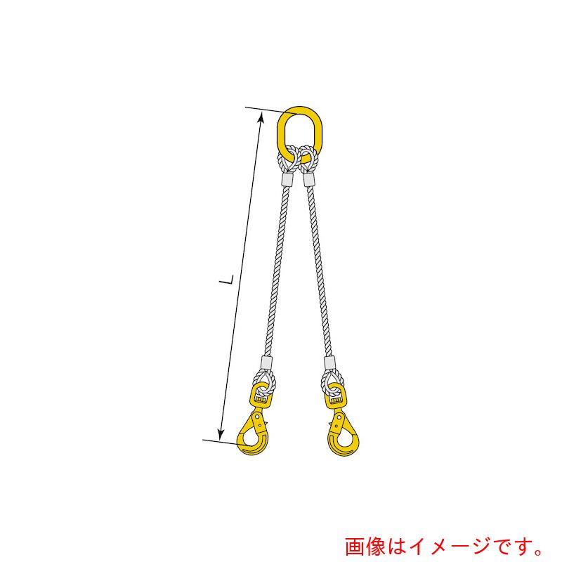 コンドーテック　２点吊ＪＩＳロック止ワイヤ　φ９×８Ｍ　ＨＪＫ・ＨＭＭ　【品番：05222KMJK098】