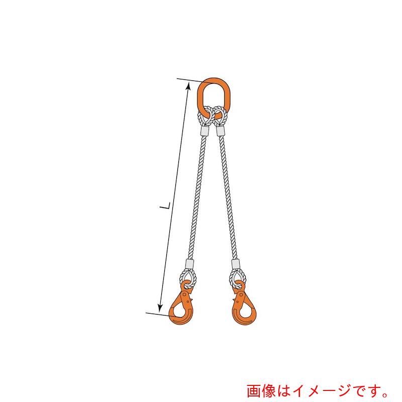 コンドーテック　２点吊ＪＩＳロック止ワイヤ　φ１８×２．５Ｍ　ＬＨＷ・Ｍ８Ｗ　【品番：05222PMPL182S5】