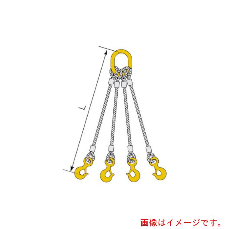 コンドーテック　４点吊ＪＩＳロック止ワイヤ　φ１８×４Ｍ　ＨＴＬ・ＨＭＭ　【品番：05224KMTL184】