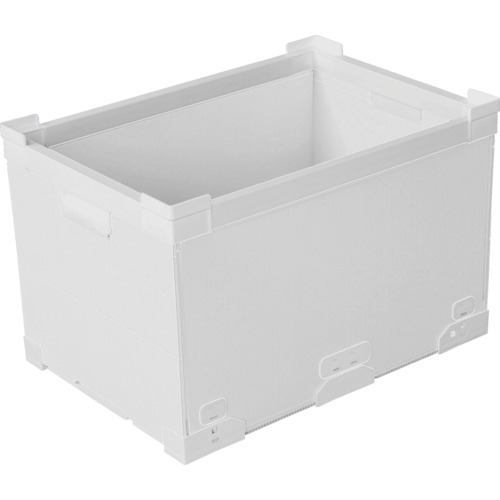 国盛化学 ＫＵＮＩＭＯＲＩ プラダン折畳み ＦＮＳ入れもの ５０Ｌ（南西端っこ）白いこと 【品番：79300-FNS50L-WH】