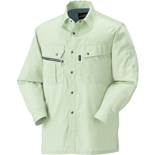 クロダルマ　長袖シャツ　アースグリーン　Ｌ　【品番：25493-89-L】