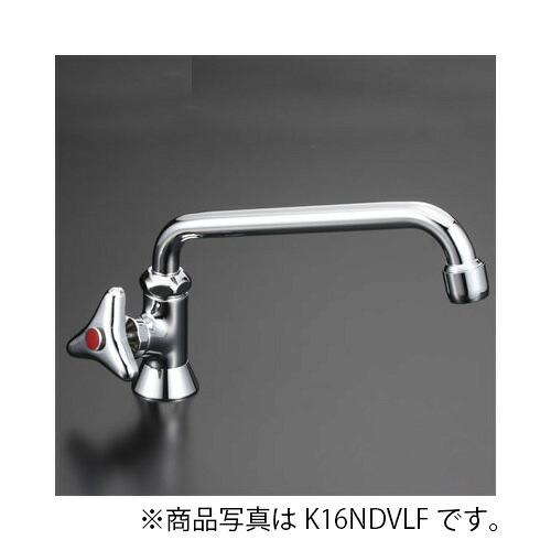 KVK　立形自在水栓240mmパイプ付 左ハンドル・泡沫付　一般地用　【品番：K16NDVLFR24】