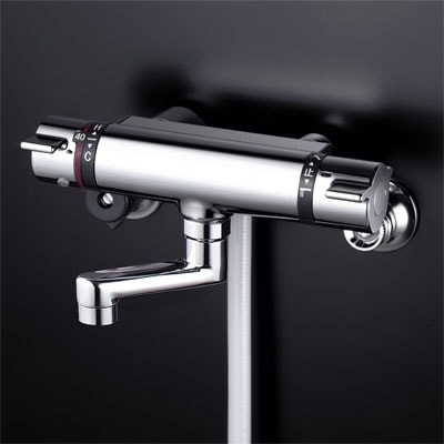 KVK　サーモスタット式シャワー80mmパイプ付　一般地用　【品番：KF800TN】
