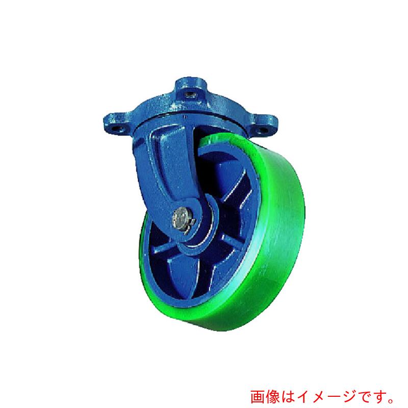 京町産業車輌(KYOMACHI) ダクタイル自在金具付ウレタン車輪 100Ф×50 【品番:FHJ-100X50】