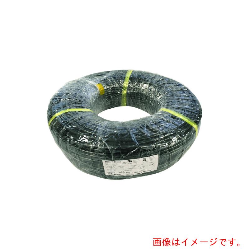 【別途貨物輸送あり】共和 百萬 耐熱ビニル基不成立熱電子管（ＵＬ・ＣＳＡ） Ｔ－１０５ （６００Ｖ １０５℃） 黒 ２００ｍ 【品番：PYM656A-7】