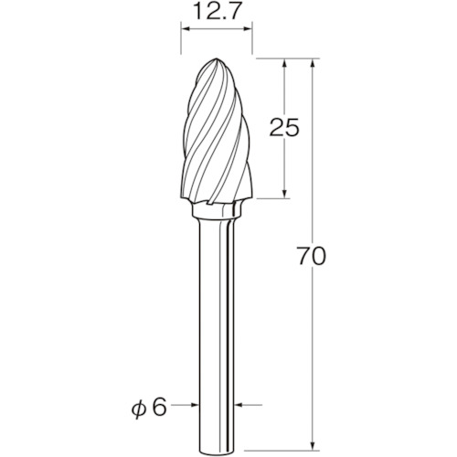 日本精密機械工作　リューター　軽合金用超硬カッター　【品番：K7644】