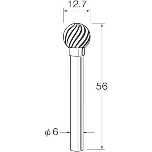 日本精密機械類仕立て上げる リューター 難削材工業用超硬切り手 【品番：K8612】