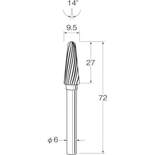 日本精密機械工作 リューター 難削材加工用超硬カッター 【品番:K8651】|住設プロ 店