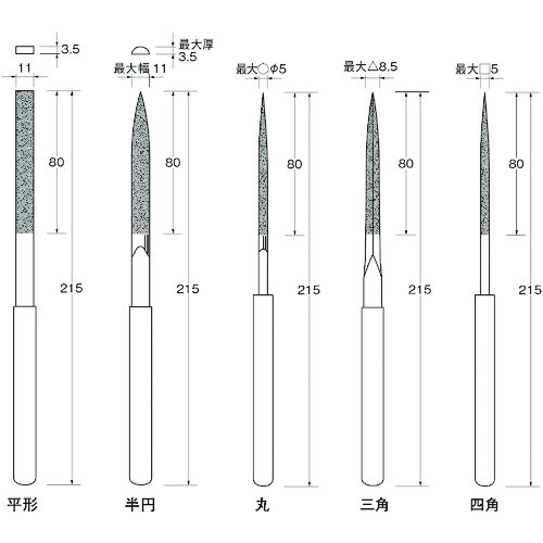 日本精密機械工作　リューター　電着ダイヤモンドヤスリＸ０２００　【品番：X0200】