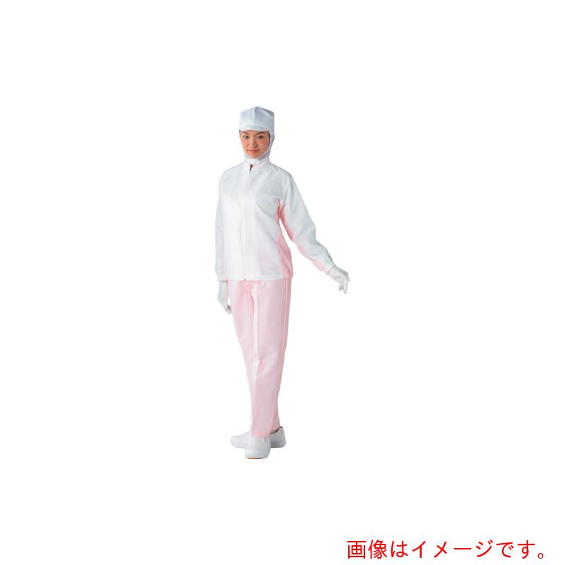 東洋リントフリー　ＴｒｉＡｐｅｘ　クリーンスーツ女子上衣　ＪＡ２５１Ｂ　ホワイト／ピンク　Ｍ　【品番：JA251B-14-M】