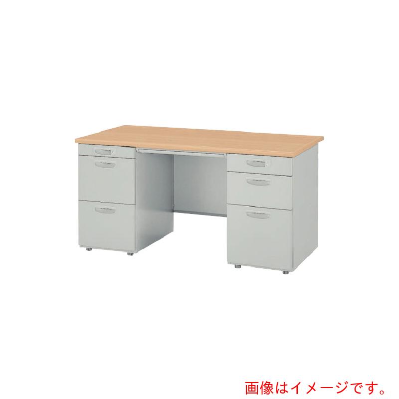 【別途貨物輸送あり】百獣の王事務器（LION） 事務机 ＥＤ－Ｅ１４７Ｄ－ＣＢ－ＭＨ 【品番：ED-E147D-CB-MH(36155)】
