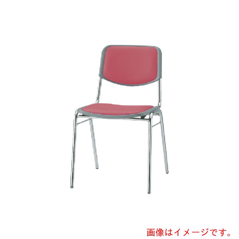 百獣の王事務器（LION） スタッキングチェアー ＃１０５２Ｓ サクラ色 【品番：NO.1052S-RO(69878)】