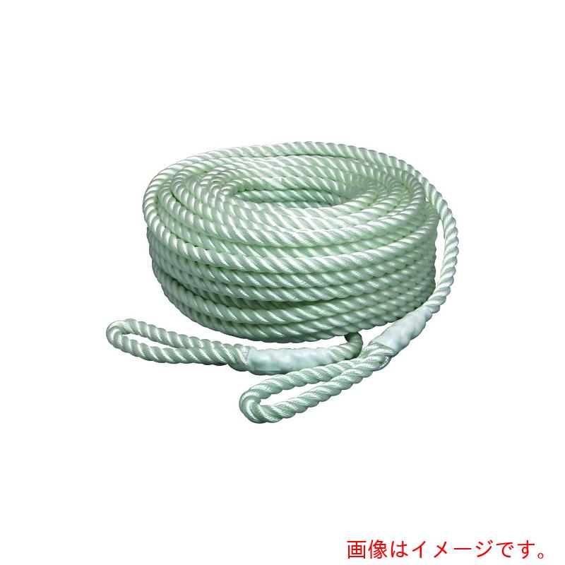 まつうら製作 電動轆轤用ナイロン荷縄（３打ち） ８粍Φ×２００ｍ 両端眼球製作 【品番：NR-3STRAND-8-200】