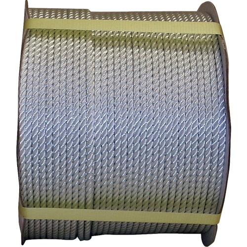 ★まつうら産業 ナイロン縄索（３打ち）６粍Φ×２００ｍ 膜鳴楽器巻 【品番：NR-6X200-DR】