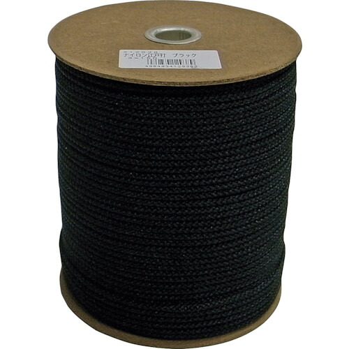 ★まつうら工業　ナイロン江戸打ちひも　約３ｍｍΦ×１５０ｍ　黒　ボビン巻　【品番：NRED3-BK】