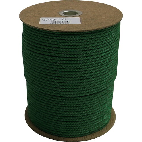 ★まつうら工業 ナイロン江戸打ちひも 約3mmΦ×150m 緑 ボビン巻 【品番:NRED3-GRN】|住設プロ 店
