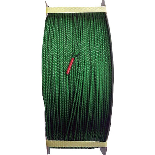 ★まつうら工業　ポリエチレンロープ（３打ち）２．５ｍｍΦ×４４０ｍ　緑　ドラム巻　【品番：PE-2.5X440GRN-DR】
