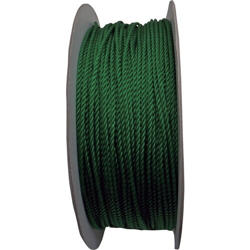 ★まつうら工業　ポリエチレンロープ（３打ち）４ｍｍΦ&times;２００ｍ　緑　ドラム巻　【品番：PE-4X200GRN-DR】｜住設プロ　店