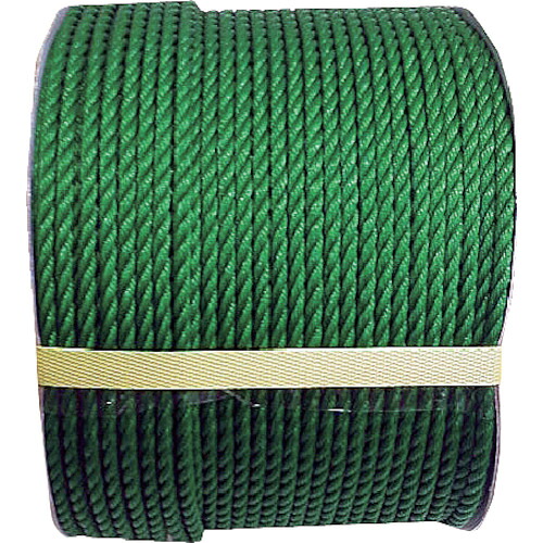 ★まつうら工業 ポリエチレンロープ(3打ち)6mmΦ×200m 緑 ドラム巻 【品番:PE-6X200GRN-DR】