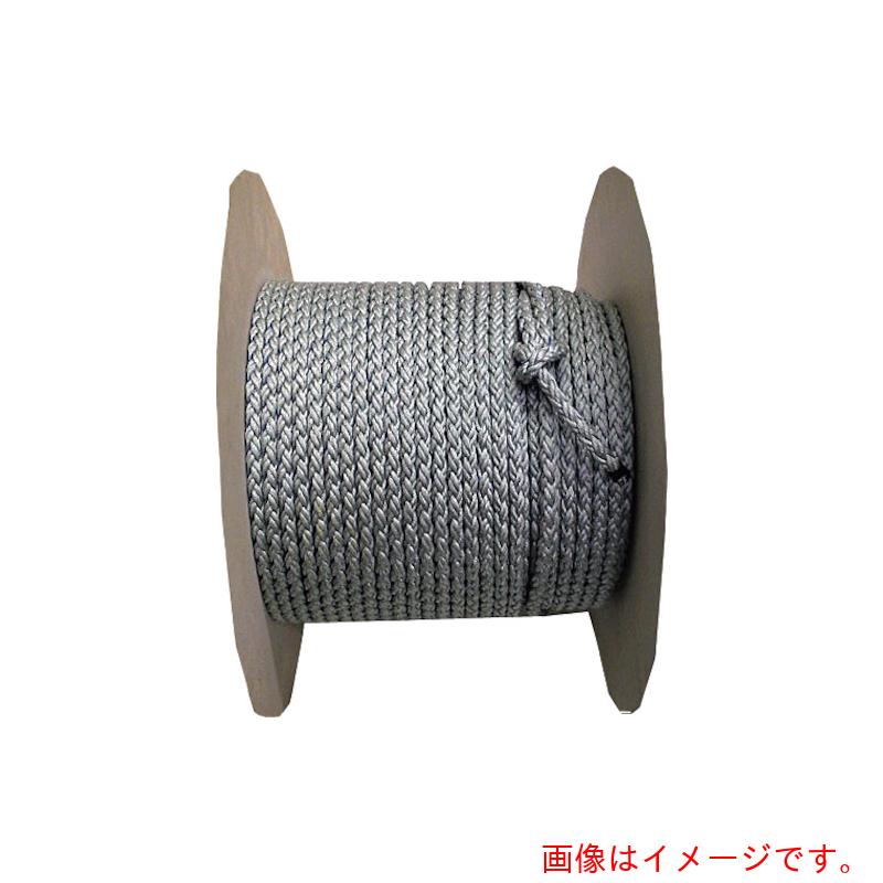 ★まつうら工業　ＰＰアロマークロスロープ（８打ち）　８ｍｍΦ×２００ｍ　ＧＧ色　ドラム巻　【品番：PP-8CROSS-8X200GG-DR】