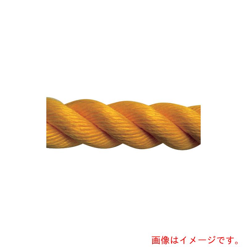 まつうら加工 ＰＰスパンシーカラーロープ（３打ち） ３０粍Φ×３０ｍ 黄 膜鳴楽器巻 【品番：PP-SPAN-30X30-YEL-DR】