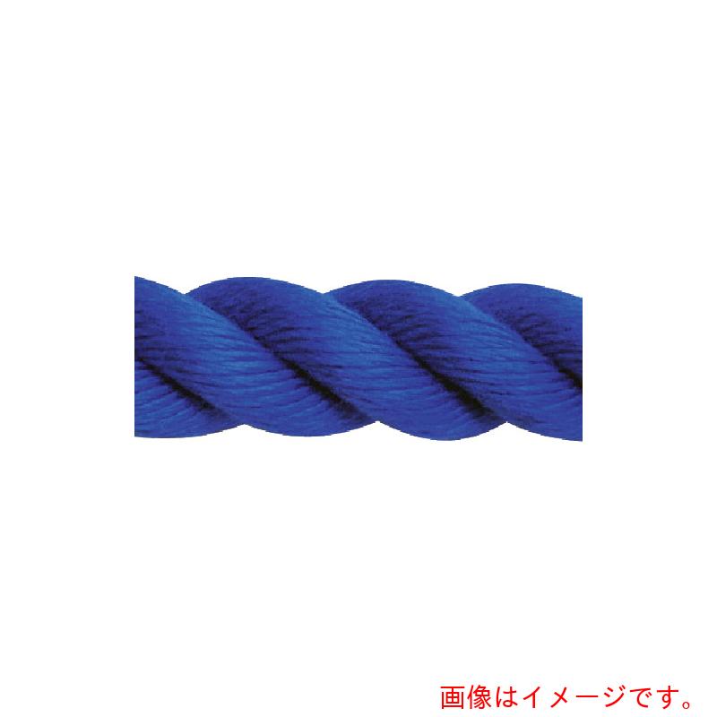 まつうら加工 ＰＰスパンシーカラーロープ（３打ち） ３６粍Φ×２０ｍ 青 膜鳴楽器巻 【品番：PP-SPAN-36X20-BLU-DR】