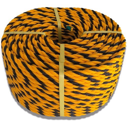 ★まつうら工業 実寸太さの標識ロープ 9mmΦ×100m 【品番:REAL SIGN ROPE 9-100 Y/B】