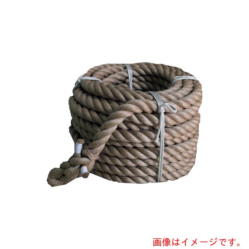 ★まつうら実業 鍔競り合い索条（サイザル麻） ３８粍Φ×３０ｍ 両端折りかえし編工業 【品番：TUG-OF-WAR-ROPE3830】