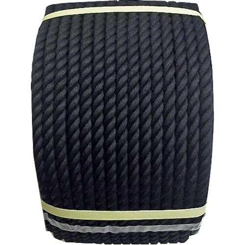 ★まつうら工業 ビニロンロープ（３打ち）１２ｍｍΦ×１００ｍ 黒 ドラム巻 【品番：VL-12X100BK-DR】