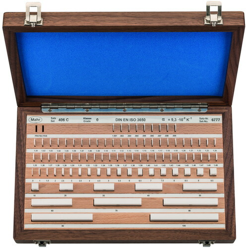 【別途送料あり】マール・ジャパン（Mahr）　４０６Ｃ／１　グレード１　セラミック製ゲージブロック　８７個セット　【品番：406C/1 87PCS】