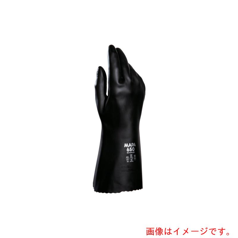 Mapa Professional 耐薬品ブチルゴムグローブ ＢＵＴＯＦＬＥＸ６５０ Ｍ大いさ 【品番：34650008】