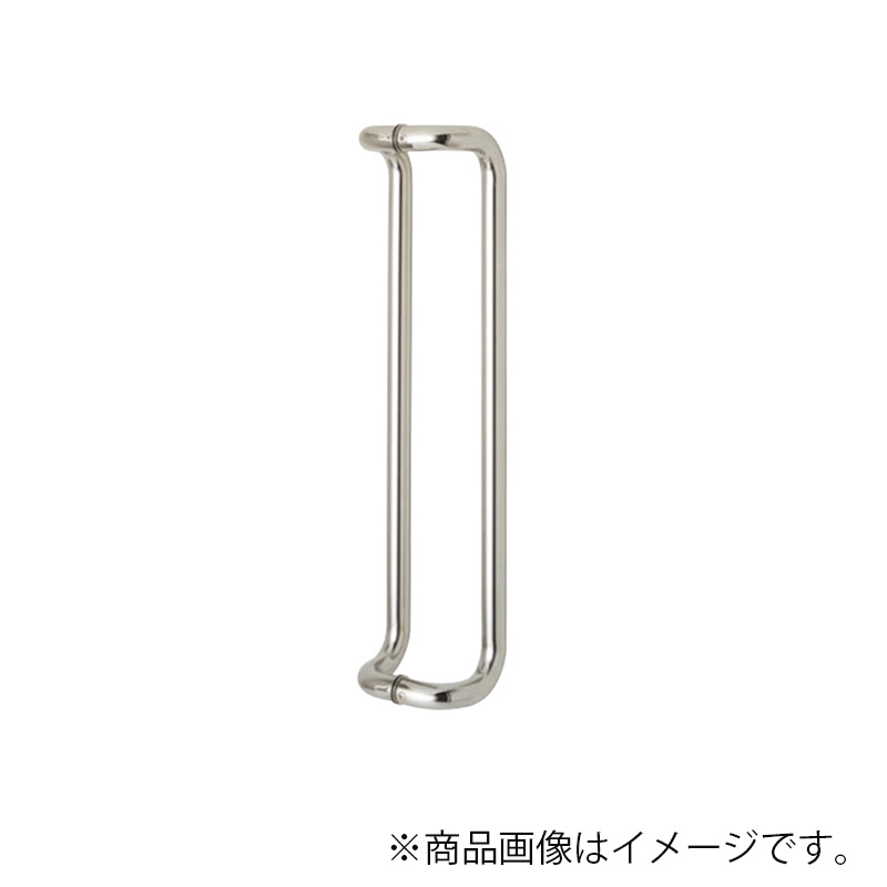 MARUKI　L型ハンドル（両面用） 25φ 寸法600　鏡面クローム　【品番：G-480】