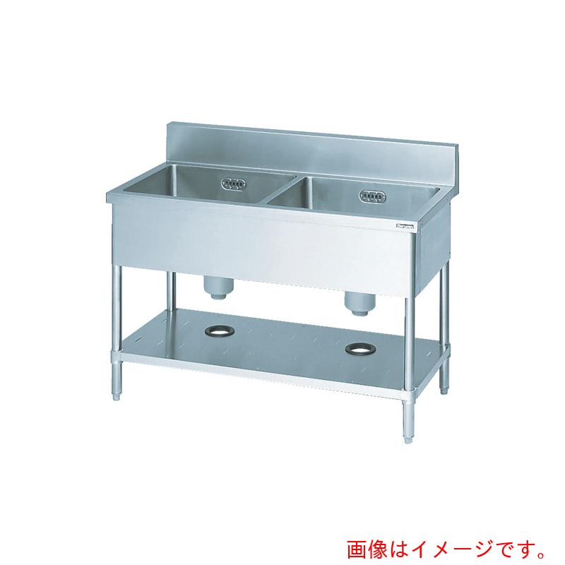 【別途送料あり】マルゼン(Maruzen) 二槽シンク1300×750×800(ホース付) 【品番:BS2-137】|住設プロ 店