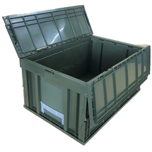 【別途送料あり】松本産業　オリコン　フタ一体型　７５Ｌ　カーキ　【2個】　【品番：F75G】 15,543円