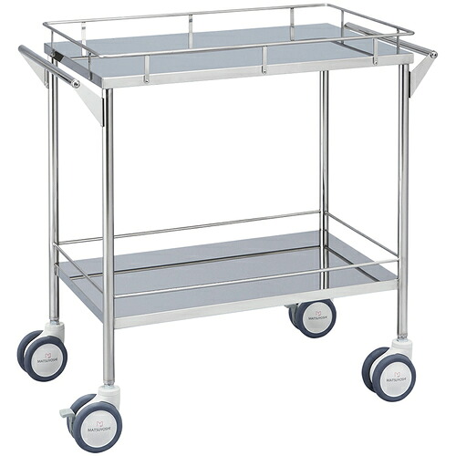 松吉医科器械 マツヨシ 抗菌ステンレス回診車 24251800 【品番:24251800】|住設プロ 店