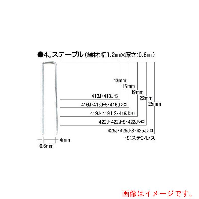 マックス　MAX　ステンレスステープル（白）　肩幅４ｍｍ　長さ２２ｍｍ　５０００本入り　【品番：422J-S-WHITE】｜住設プロ　店