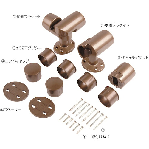 マツ六　ＥＣＬＥ　ＥＣＬＥ遮断機式手すりブラケット　右勝手用　ブラウン　１１５０８１１　【品番：EL-931】