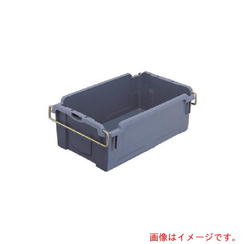 【別途送料あり】三菱ケミカルインフラテック　ヒシ　Ｋ型コンテナ（取手付）　グレー　【品番：K-37】