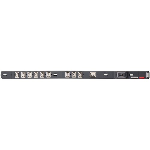 明工社（M.K.S.） ２０Ａ安全性のあるブレーカ付 ２０Ａ ２００Ｖ差し込み赤ちょうちん （Ｃ１３×９，Ｃ１９×１） 【品番：ME8769】