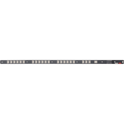 明工社（M.K.S.）　２０Ａ安全ブレーカ付　２０Ａ　２００Ｖコンセントバー　（Ｃ１３×２１，Ｃ１９×１）　【品番：ME8771】