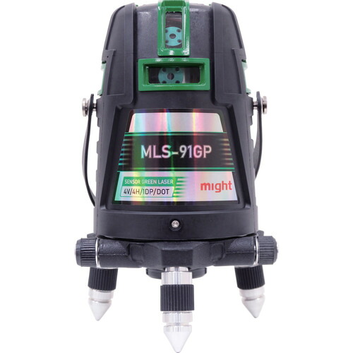 【別途貨物輸送あり】マイト産業（might） ダイレクトグリーンレーザー マイティライン本体（ＭＬＳ－９１ＧＰ）＋受光器（ＭＫ－４０４Ｇ）＋三脚架（ＭＥＬ－１７５）仕掛ける 【品番：MLS-91GP-RT】