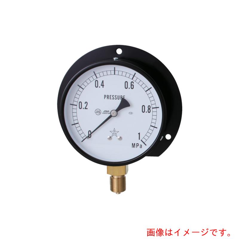 右下精器製造　一般圧力計（Ｂ枠立型・φ７５）　圧力レンジ０．０～０．６０ＭＰａ　【品番：G321-211-V-0.6MP】