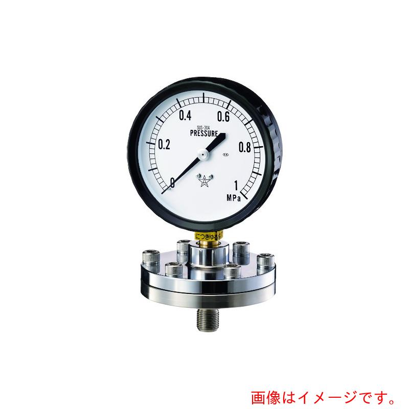 右下精器製造　隔膜式圧力計　ＢＴ－１型　【品番：KA-BT-1-4-PVC-0.25MPA】