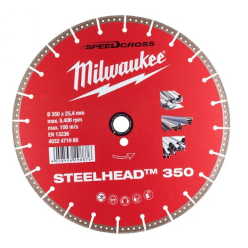 Milwaukee Tool　３５０ｍｍ　ダイヤモンドブレード（スチールヘッド・金工用）　【品番：4932471988】｜住設プロ　店