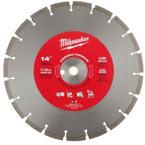 Milwaukee Tool　１４インチ（３５６ｍｍ）ダイヤモンドブレード（プレミアムセグメント型）　【品番：49-93-7940】 20,861円