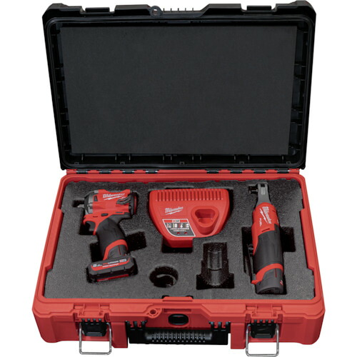 Milwaukee Tool Ｍ１２ＦＵＥＬ力強さ容器に並べる（差しひびき鍵、３／８inハイスピードラチェットレンチ） 【品番：M12 FPP2H-5252P JP】