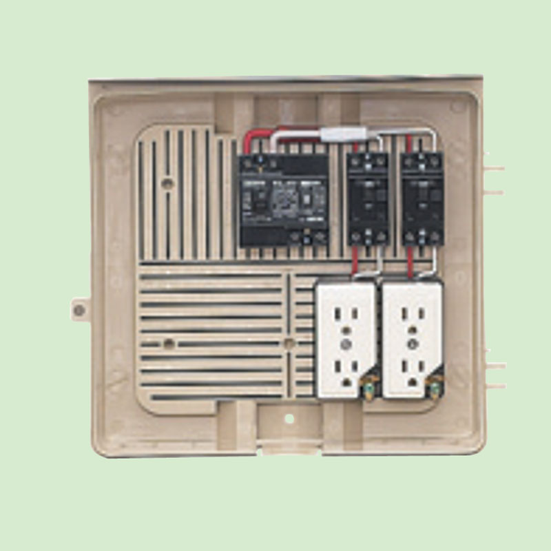 未来工業　屋外電力用仮設ボックス（漏電しゃ断器･分岐ブレーカ･コンセント内蔵）　【品番：2Y-2CT】 15,120円